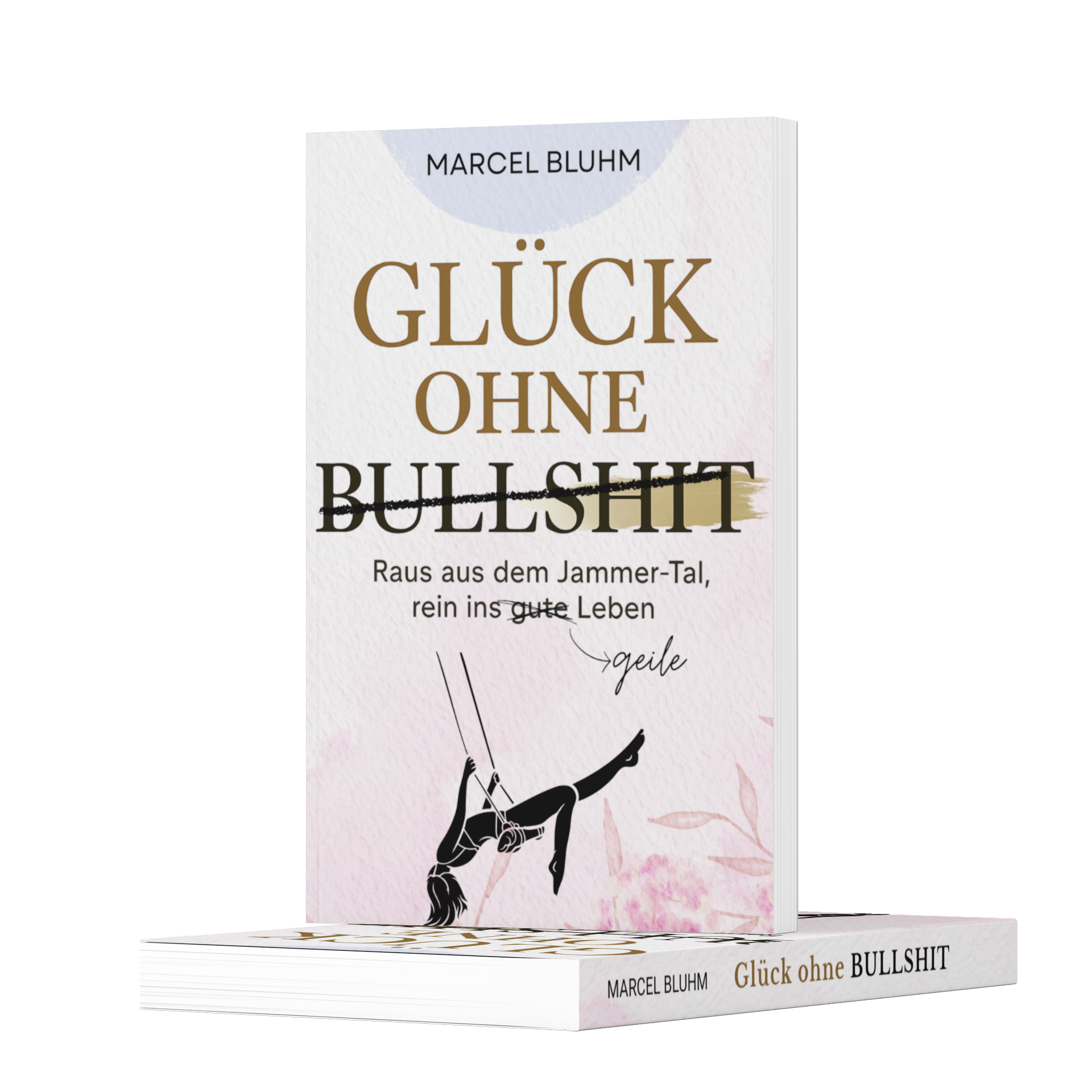Home mockup of a paperback book standing over another one 3440 el1